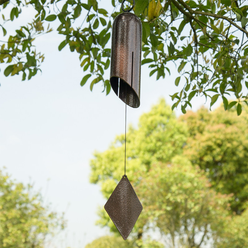 The temple courtyard garden is decorated with handmade metal Japanese japanese and wind outdoor meditation wind chime yoga healing wind chime hanging ornaments