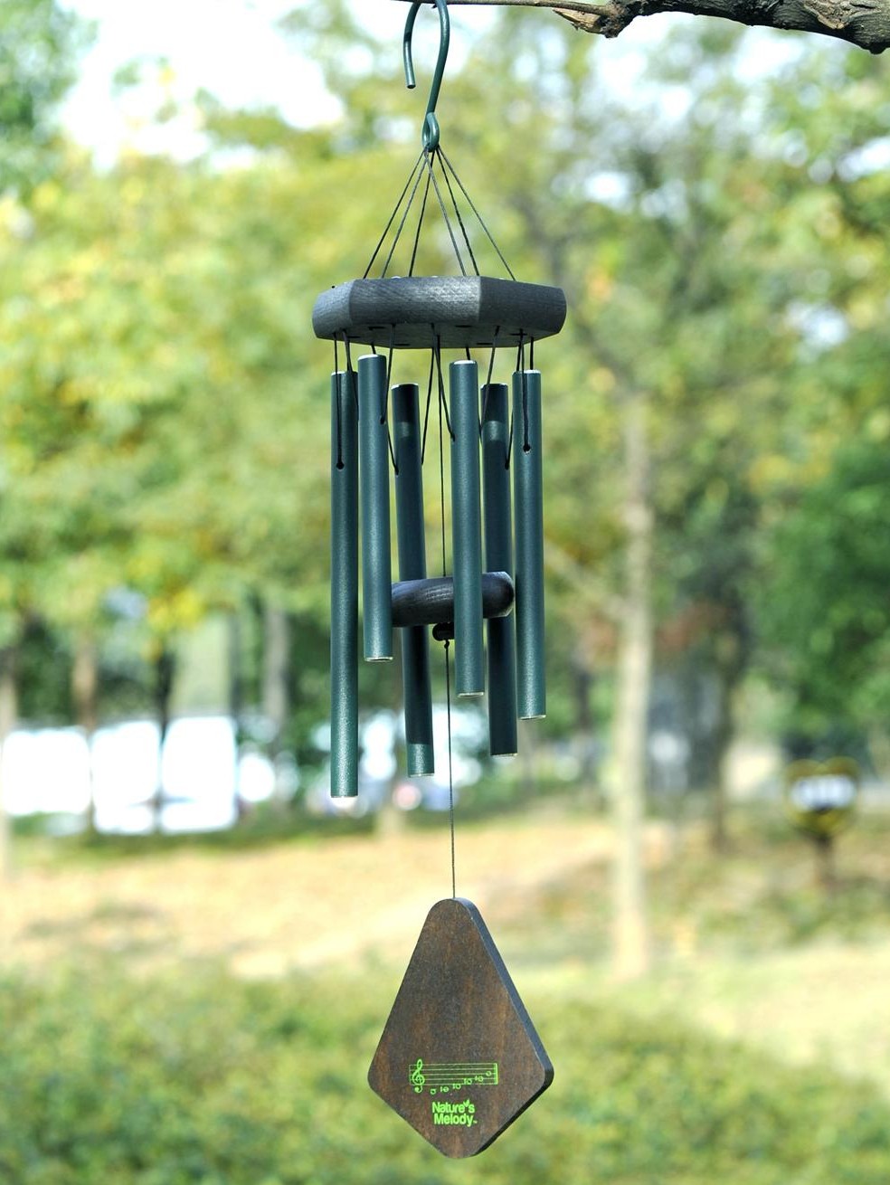 PG music wind chimes pendant Outdoor garden Villa garden Feng Shui tuning Metal doors and windows pendant Good luck and fortune