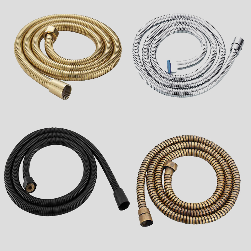 Antique shower hose shower double water pipe gold black plated ultra-connected pipe water intake small handheld soft pipe joint