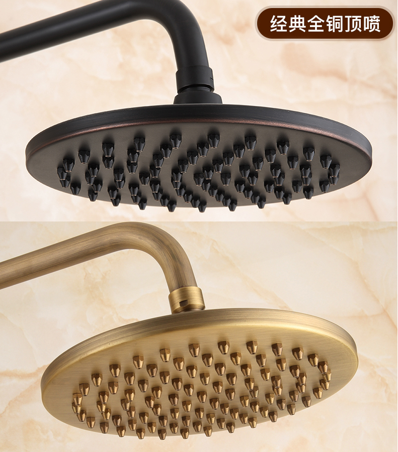 Upgrade all copper antique shower single-head bathroom large shower nozzle retro shower shower shower shower lotus head common