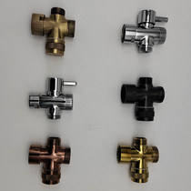 General all-copper water distributor three-way valve conversion valve small spray head shower water valve switch in two-out bathroom accessories