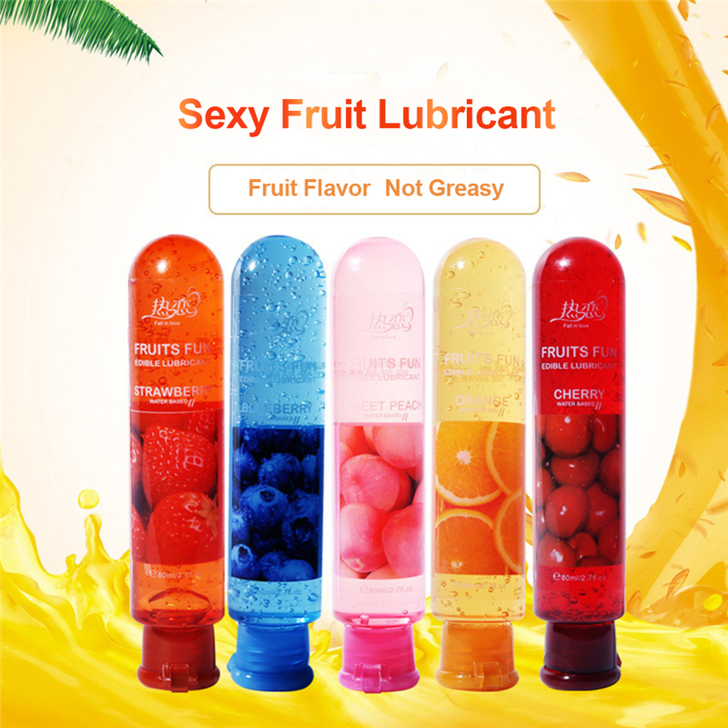 5PCS Fruit Flavour Lubricant Water Based Oil Sex Lube Body I