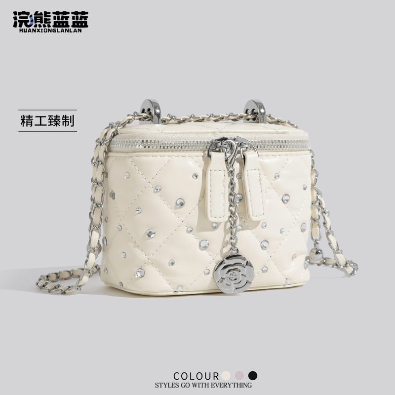 Raccoon Blue French Style Small Chanel-Style Quilted Box Bag for Women 2026 New Chain Versatile Mini Shoulder Crossbody Bag Raccoon Blue French Style Small Chanel-Style Quilted Box Bag for Women 2026 New Chain Versatile Mini Shoulder Crossbody Bag