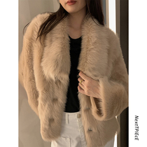 NP Imported Peel Grass Toscana Fur Integrated Coat Female long turned collar lamb wool 2021 New winter