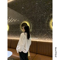 NP Imported Mink Fur Fur Fur V Collar Mink Leather Large Coat Whole Mink Leather Belt Purple Mark Water Mink Suede Medium Long