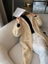 NP Imported Water Mink Suede Jacket Woman in large coat Girl with mink fur Fur Coat Grass even hat jacket 2020 Svelvet