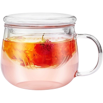 Fuguang Tea Water Separation Tea Cup Womens Flower Tea Cup High Borosilicate Glass Cup with Filter Home Office Water Cup