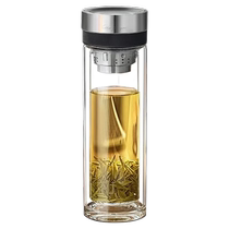 Fuguang FU double-layer glass mens antibacterial high-end tea cup high borosilicate car office business gift water cup