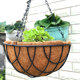 New coconut palm round hanging orchid pot hanging iron hanging basket balcony bar hanging flower pot hanging green dill flower pot