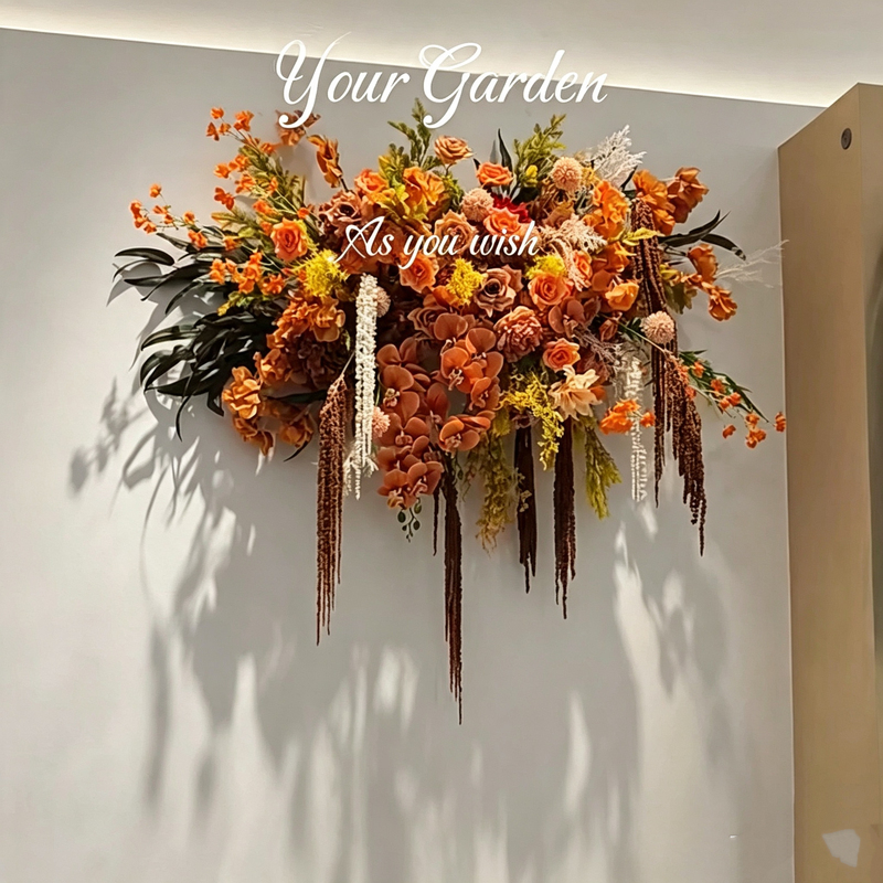 Caramel-Colored Vintage Hanging Artificial Floral Arrangement, Maillard Color Series, Women's Clothing Store, Nail Salon Ceiling Decoration Flower Materials Caramel-Colored Vintage Hanging Artificial Floral Arrangement, Maillard Color Series, Women's Clothing Store, Nail Salon Ceiling Decoration Flower Materials