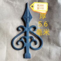 Wrought iron spear point rural gate large courtyard decoration accessories forged and cast flower parts railings guardrails and fences customized