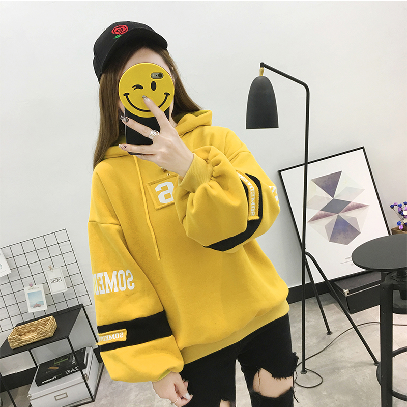 Áo len tay phồng có mũ trùm đầu cho nữ mùa thu đông áo khoác đẹp