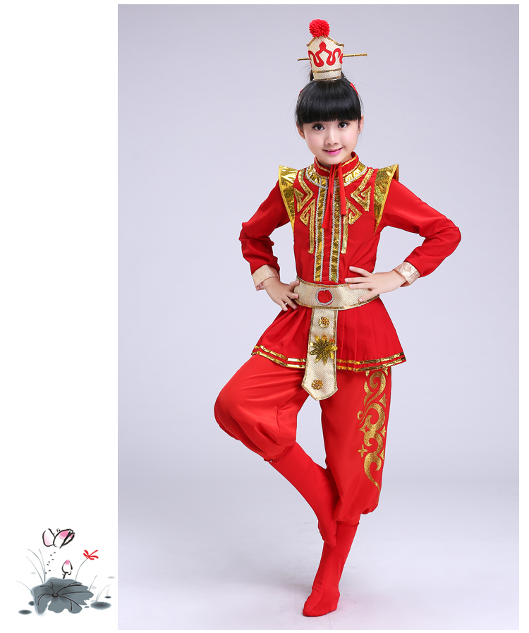Trang phục trẻ em Mulan Opera trình diễn trang phục cô gái Mu Guiying treo trang phục Trang phục ngày tết Xiaohuadan - Trang phục trang phục biểu diễn sân khấu đẹp cho bé