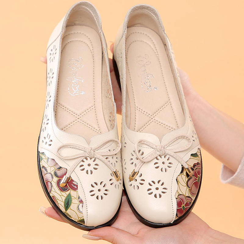 Zhilij Elderly Women's Sandals, Genuine Leather Grandma Shoes, Summer Soft-Soled Women's Shoes, Flat-Soled Elderly Leather Shoes, Small Size 33 Zhilij Elderly Women's Sandals, Genuine Leather Grandma Shoes, Summer Soft-Soled Women's Shoes, Flat-Soled Elderly Leather Shoes, Small Size 33