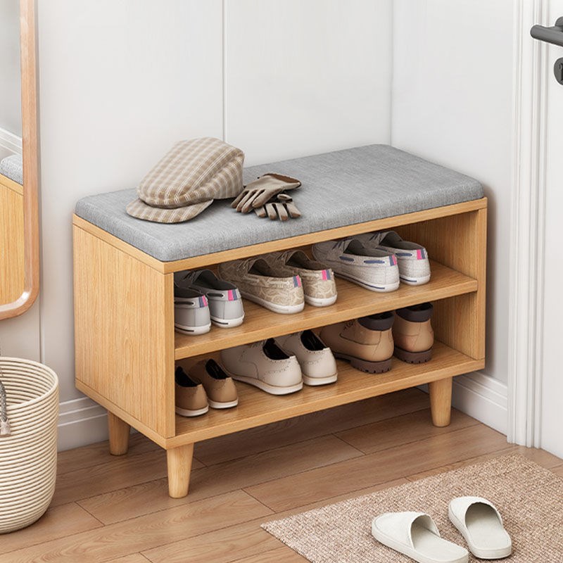 Tipping bucket changing shoe stool multi-functional American style can sit at the door to enter the home light luxury simple modern retractable simple narrow small home