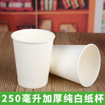 Disposable white paper cups 1000 thick tea cups hot and cold cups home kindergarten graffiti bag