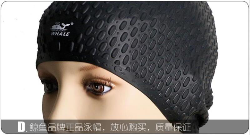 Mũ bơi cá voi chính hãng Siêu lớn siêu thoải mái Nam và nữ phổ biến Không thấm nước silicone đầu lớn tóc dài mũ bơi xịn	