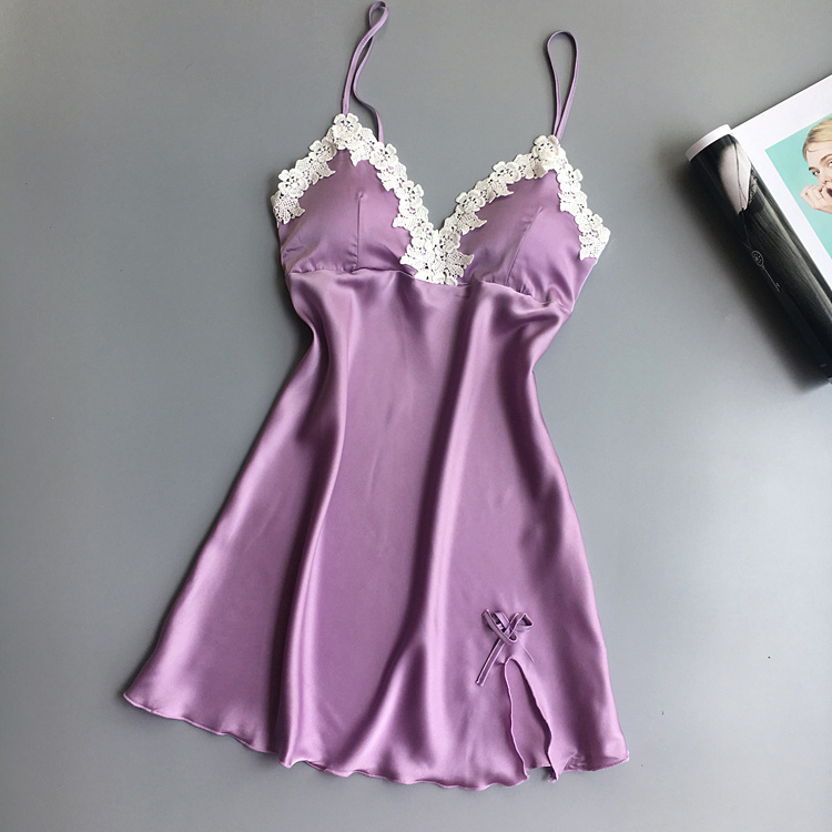 Hàng ngày đặc biệt mùa hè ren đồ ngủ phụ nữ tình dục với ngực pad nightdress ống đầu dây đeo trang phục dịch vụ nhà