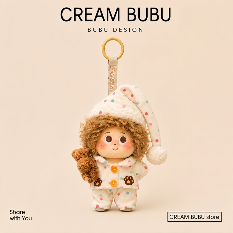 【Authentic】Setudu Afro Little Freckle Plush Ornament Bag Pendant Car Keychain Cartoon Gift~