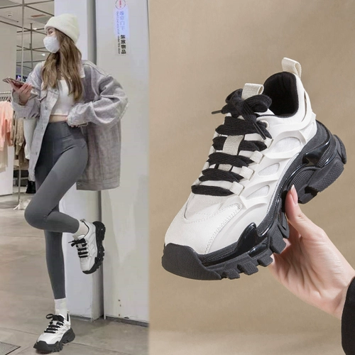 Tide, высокая универсальная белая обувь для отдыха, спортивная обувь на платформе, 2022 года, из натуральной кожи