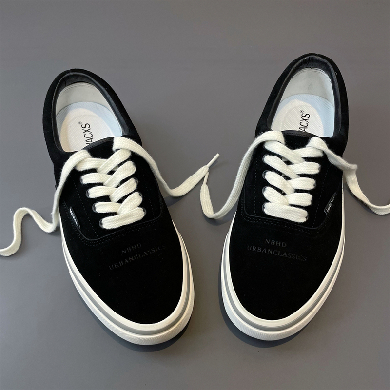 Autumn Nbhd Collaboration Co-Branded Full Suede Retro Men's and Women's Skateboard Shoes Classic Black Japanese Style Versatile Casual Shoes Autumn Nbhd Collaboration Co-Branded Full Suede Retro Men's and Women's Skateboard Shoes Classic Black Japanese Style Versatile Casual Shoes