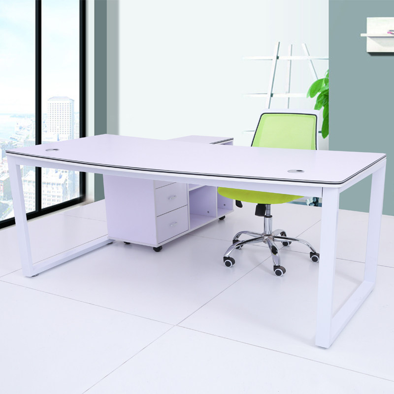 Boss Table Guangzhou Office Furniture Simple Modern Plate Shelf Single-person Manager Desk and Chair