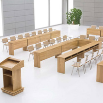 Guangzhou Company Training Table Student Desk Chair Long Strip Office Table School Unit Writing Desk Chair