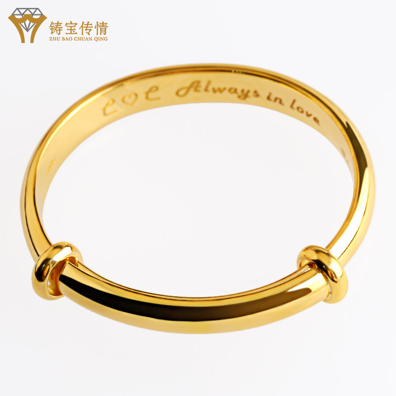 Cast Treasure Spread 999 foot gold solid push-pull bracelet woman 18K Gold Princess bracelet Gufa Golden Bracelet Male Superior