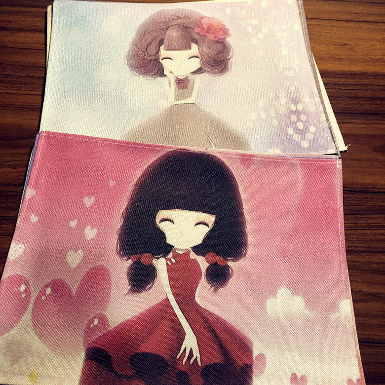 First-grade elementary school meal mat lunch pad cotton children's meal cloth tablecloth cushion bedding Nordic Princess meal mat