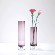 Pha lê thẳng bình hoa cắm hoa hiện đại tối giản nhỏ xô nhỏ hoa tươi nhỏ bình hoa nhỏ bàn Bắc Âu - Vase / Bồn hoa & Kệ