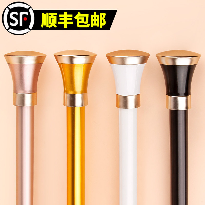 Ti Laiya thickened curtain rod Aluminum alloy Roman rod Curtain accessories Single rod double rod send accessories Curtain track