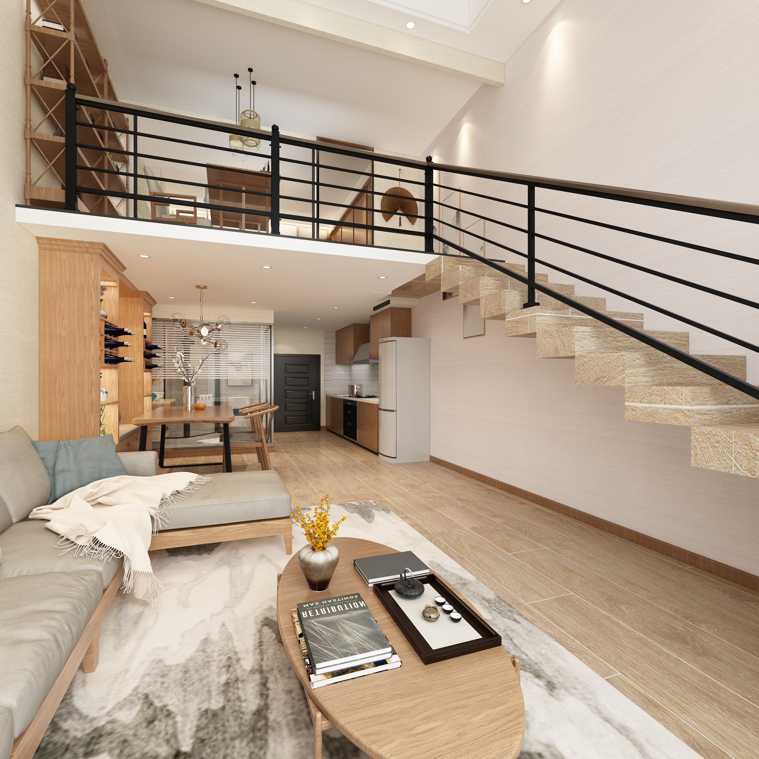 Light luxury wrought iron staircase guardrail simple indoor home bay window attic railing can be customized