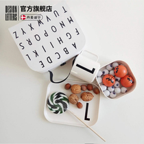 designletters Childrens tritan drop-proof plate Toddler letter plate Out-of-the-box portable tableware set