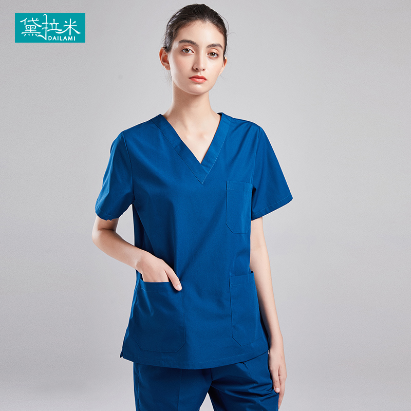 Surgical clothing, women's summer short-sleeved stomatologist's hand washing clothes, dental clinic doctor's hand washing clothes, nurse's overalls