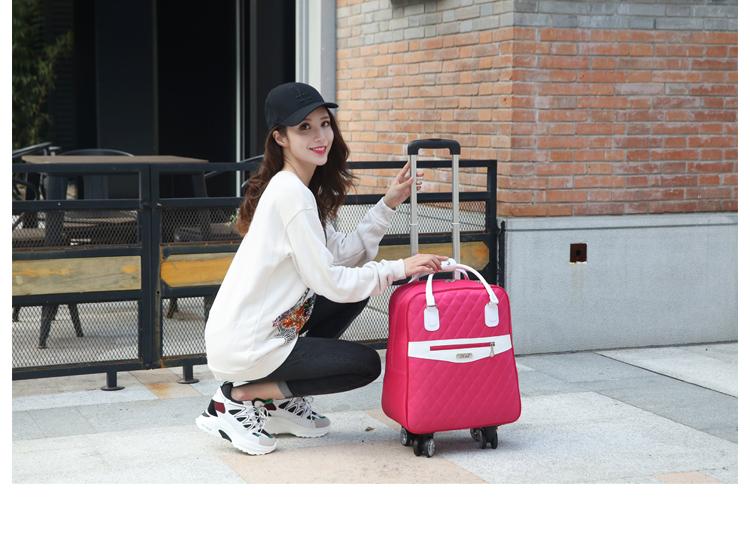 Ba lô mới loại phổ biến bánh xe đẩy túi hành lý khoảng cách ngắn cho nam và nữ túi du lịch không thấm nước nhẹ túi du lịch - Túi du lịch túi du lịch nữ đẹp