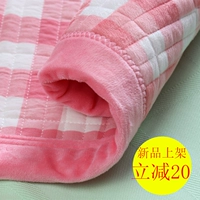 Pha lê nhung trải giường mùa đông đôi giường bọc một bên nhung cotton đa chức năng đôi bông dày bốn mùa thảm lông cừu trải giường