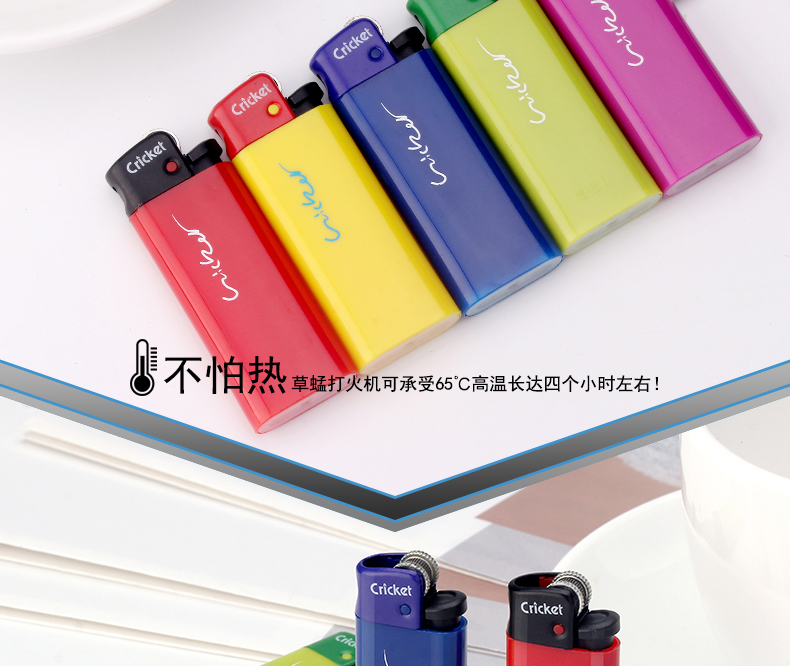 Cricket châu chấu chính thức nhập khẩu mini màu rắn dùng một lần đoạn ngắn đơn giản cũ nhẹ hơn - Bật lửa thế giới bật lửa