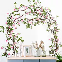 Mô phỏng hoa hồng giả mây nhựa cây nho trong nhà điều hòa không khí ban công trang trí cây nho treo tường hoa - Hoa nhân tạo / Cây / Trái cây cây hoa giả
