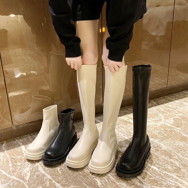 Net red Martin boots women's thick bottom 2022 new cigarette boots British style mid-boots short boots single boots but knee boots