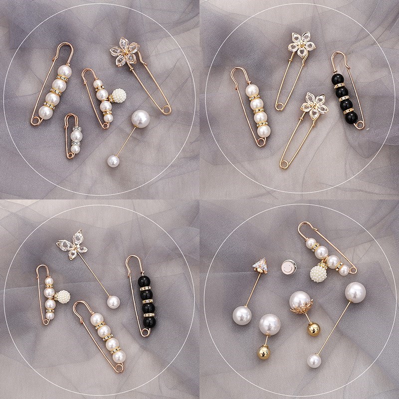 New small brooch Delicate Mini Trumpet Cute Individuality Pin Fixed Clothing Anti Walking Light Button Neckline Accessories