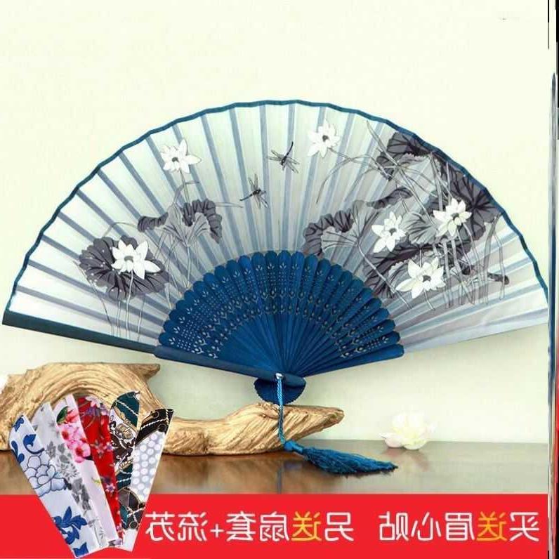 Fresh and beautiful hand summer paper fan folding fan china wind printing retro fashion small fan dancing portable girl