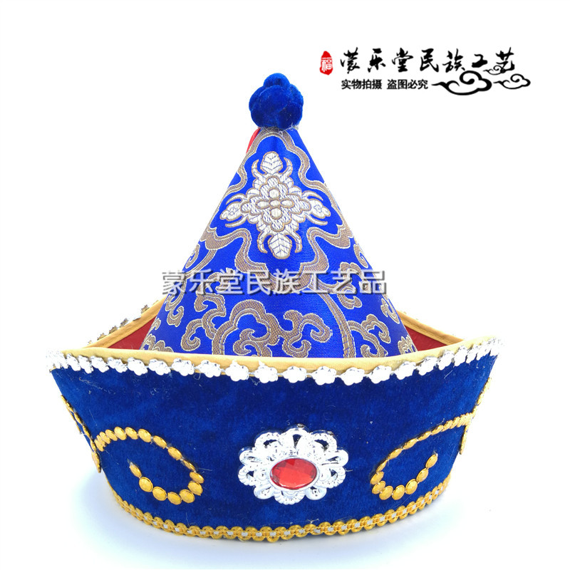 Mongolia Little Men's Hat Mongolian Children's Men's Hat Mongolian Dance Performance Little Men's Hat Mongolian Boys' Top Hat