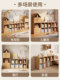 Children's Floor-Standing Bookcase, Toy and Book Storage, Pine Grid Cabinet, Home Bedroom Storage Low Cabinet, Living Room Wall Cabinet