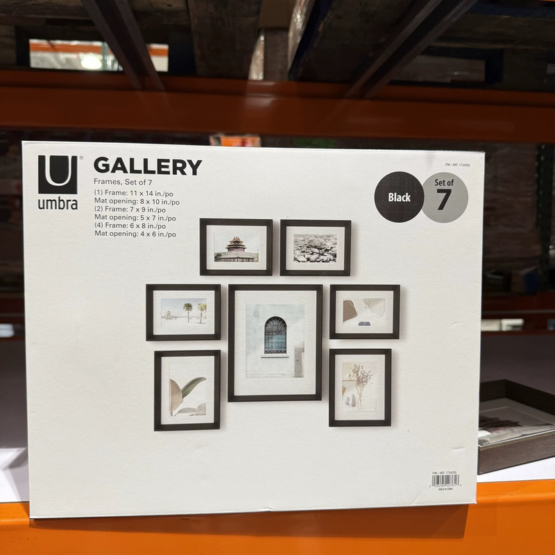 Costco/Umbra Wooden Photo Frame Combination Galerie Combination Photo Wall Specimen Frame 7-Piece Set Costco/Umbra Wooden Photo Frame Combination Galerie Combination Photo Wall Specimen Frame 7-Piece Set