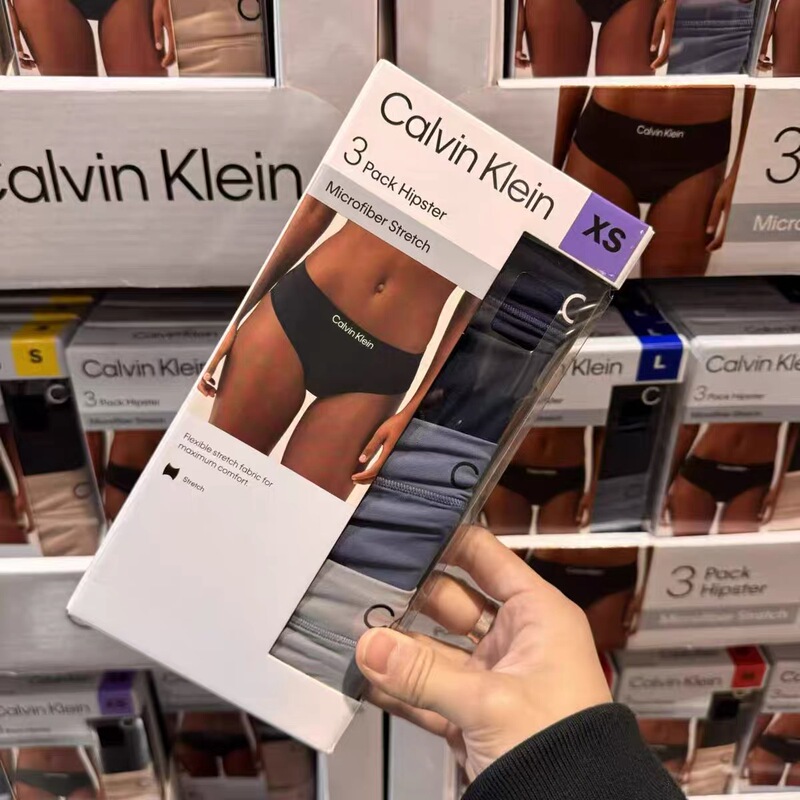 Calvin Klein Women's Mid-Rise Briefs 3-Pack Seamless Comfortable Ck Underwear