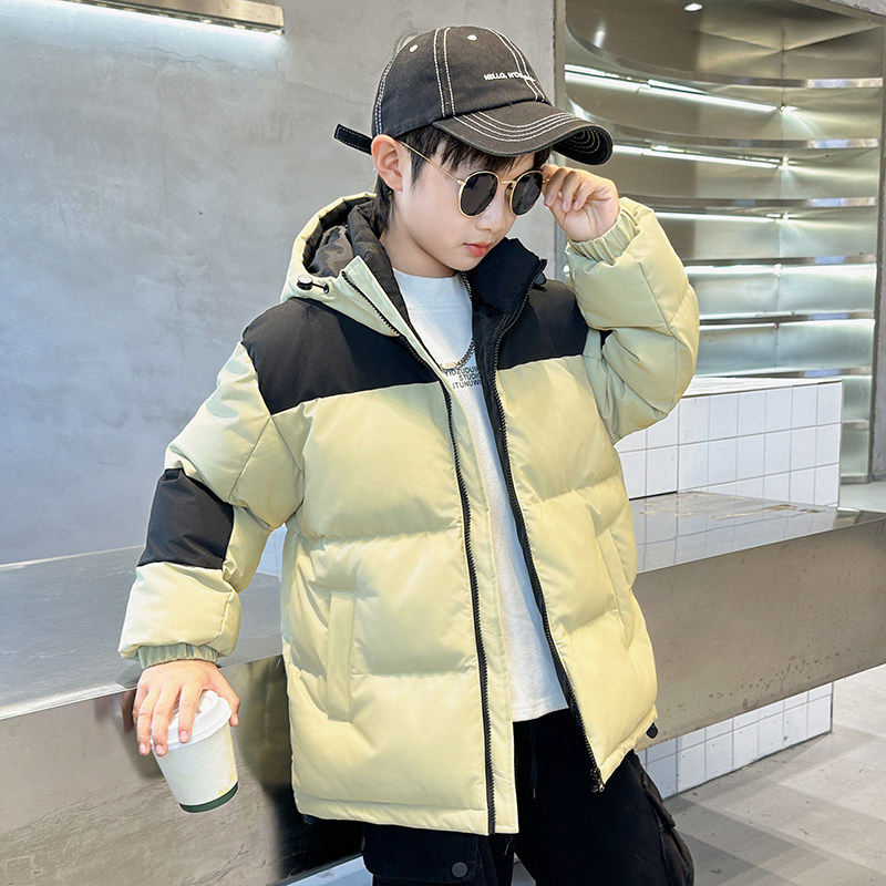 2026年新スタイル 男の子用ダウンコットンジャケット、冬用子供用ダウンジャケット、中・大サイズ子供用コットンコート、厚手アウター