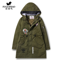 Fugui bird autumn winter thickened cotton clothes boy mid-cotton clothes bala boy dress boy CUHK boy down clothing tide
