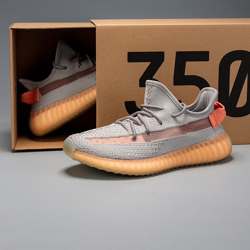 European New Grey OrangeBinadi KANYE   YEEZY Star State Coconut shoes male 350 babysbreath Putian summer tide shoes Official website quality goods