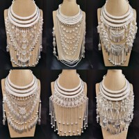 Miao and Dai family Zhuang Muzhu Women's clothing head jewelry stage Performance national wind silver jewelry collar lock necklace