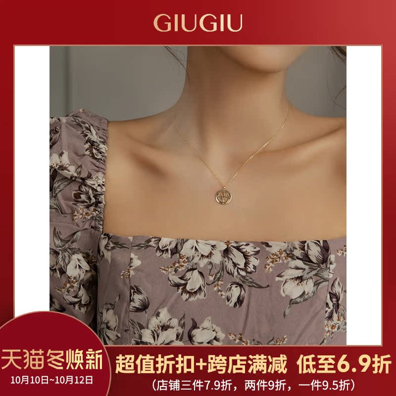 Retro simple sterling silver necklace 2021 new female ins hip-hop necklace cold wind collarbone chain summer accessories